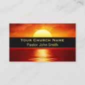 Yellow Ball Reflection Church Pastor QR Code 名刺 (正面)