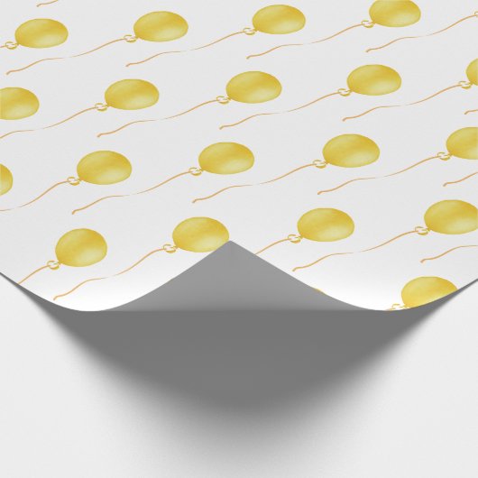 Yellow balloon Gift Wrapping Paper - Cadeaupapier ラッピングペーパー (角)