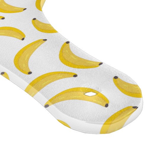 Yellow Banana Illustration Fun Fruit Pattern カッティングボード (角)