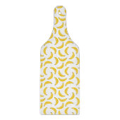 Yellow Banana Illustration Fun Fruit Pattern カッティングボード (正面)