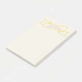 Yellow Banner Violet Purple Personalized Name ポストイット (アングル)