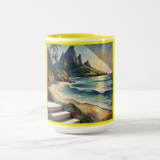 Yellow Beach Sunset Mug マグカップ