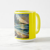 Yellow Beach Sunset Mug マグカップ (正面右)