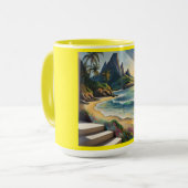 Yellow Beach Sunset Mug マグカップ (正面左)