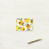 Yellow Bee and Rainbow Design ポストイット (デスク上)