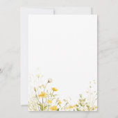 Yellow Bee Floral Mom-to-Bee Baby Shower  招待状 (裏面)