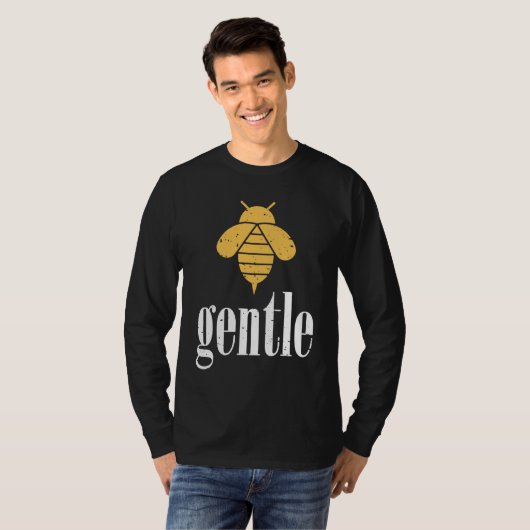 Yellow Bee Gentle Motivational Be Gentle  4 Tシャツ (正面フル)
