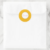 Yellow Bee hive Team girl gender reveal party ラウンドシール (バッグ)