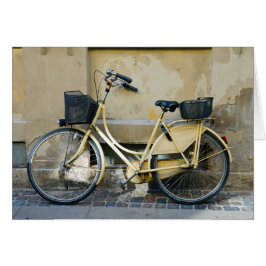 Yellow Bicycle in Copenhagen, Denmark 空白の Card