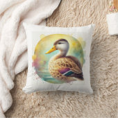 Yellow Billed Duck 180724AREF102 - Watercolor クッション (ブランケット)