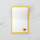 Yellow Bird Baby Shower Thank You Card サンキューカード (内部)