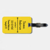Yellow, Black and Gray Color Combination ラゲッジタグ (裏面横)