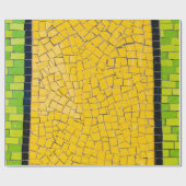 Yellow, black, and green brick wall planning ラッピングペーパー (フラット)