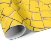 Yellow, black, and green brick wall planning ラッピングペーパー (ロールコーナー)