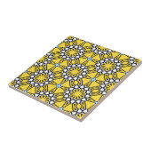 Yellow Black and White Moroccan Mosaic Pattern タイル (側面)