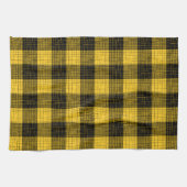  Yellow Black Crosshatch Buffalo Check キッチンタオル (横)