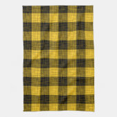  Yellow Black Crosshatch Buffalo Check キッチンタオル (縦)