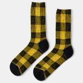  Yellow Black Crosshatch Buffalo Check ソックス (左)