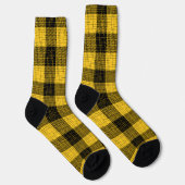  Yellow Black Crosshatch Buffalo Check ソックス (右)