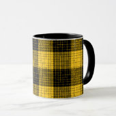  Yellow Black Crosshatch Buffalo Check マグカップ (正面右)