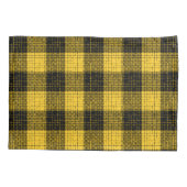  Yellow Black Crosshatch Buffalo Check 枕カバー (裏面)