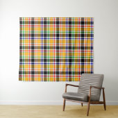 Yellow Black Multicolour Flannel Plaid Tartan タペストリー (インサイチュ(横))