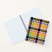 Yellow Black Multicolour Flannel Plaid Tartan ノートブック (内部)