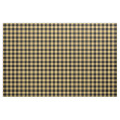 Yellow & Black Plaid Gingham ファブリック (ファットクウォーター)