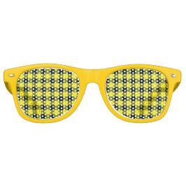 Yellow Black Plaid Seamless Pattern レトロサングラス