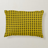 Yellow Black Weave Pattern アクセントクッション (裏面)