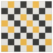 Yellow Black White Checkered Pattern Design  ファブリック (見本)