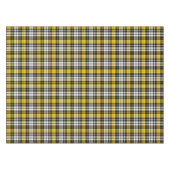 Yellow Black White Plaid Tartan Pattern Design  テーブルクロス (正面(横))