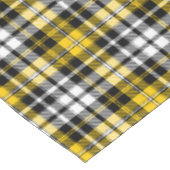 Yellow Black White Plaid Tartan Pattern Design  テーブルクロス (アングル)