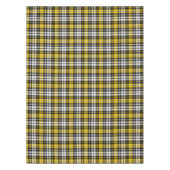 Yellow Black White Plaid Tartan Pattern Design  テーブルクロス (正面)