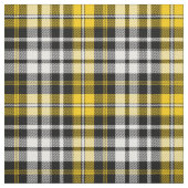 Yellow Black White Plaid Tartan Pattern Design  ファブリック (見本)