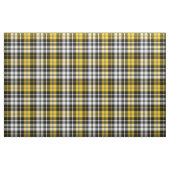 Yellow Black White Plaid Tartan Pattern Design  ファブリック (ファットクウォーター)