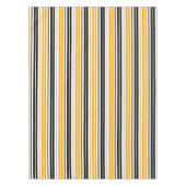 Yellow Black White Stripes Pattern Design  テーブルクロス (正面)