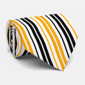 Yellow Black White Stripes Pattern Design  ネクタイ (ロール)