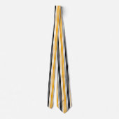 Yellow Black White Stripes Pattern Design  ネクタイ (裏面)
