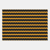 Yellow & Black Zigzag Chevron Playful & Bold ラッピングペーパーシート (正面3)
