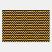 Yellow & Black Zigzag Chevron Playful & Bold ラッピングペーパーシート (正面)