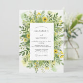 Yellow Blissful Meadow Wedding 招待状 (スタンド正面)
