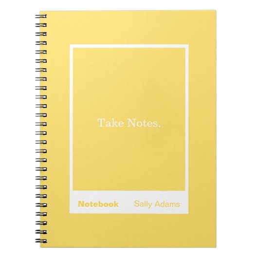 Yellow Block Quote Classic Notebook ノートブック (正面)