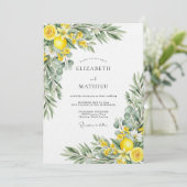 Yellow Blooming Botanical Wedding 招待状 (スタンド正面)