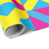Yellow Blue Pink Square Geometric Pattern ラッピングペーパー (ロールコーナー)