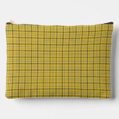 Yellow Blue Plaid Classic Pattern Retro アクセサリーポーチ (正面)