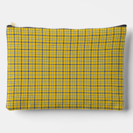 Yellow Blue Plaid Classic Pattern Retro アクセサリーポーチ