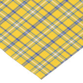 Yellow Blue Plaid Classic Pattern Table Runner ショートテーブルランナー (コーナー)