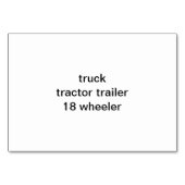 Yellow Blue Truck Reading Flashcards for Adults テーブルナンバー (裏面)