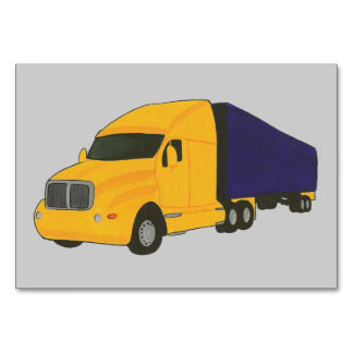 Yellow Blue Truck Reading Flashcards for Adults テーブルナンバー
